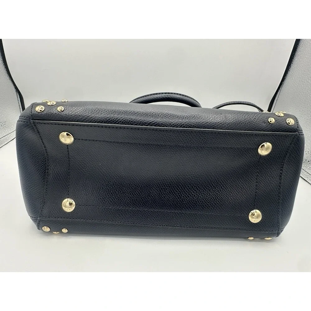 Coach Studded Triple Compartment Margo Carryall Midnight, Detachable Strap